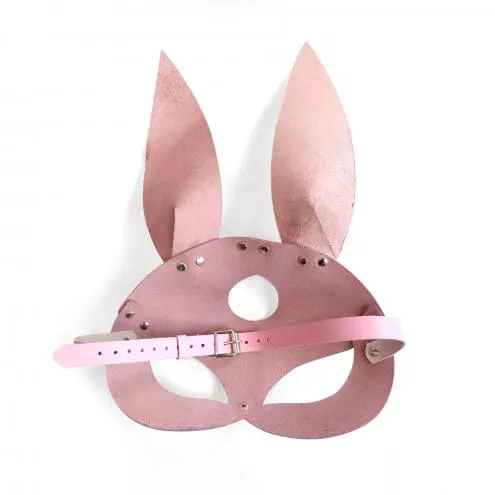 Шкіряна маска Зайчики Art of Sex - Bunny mask, колір Рожевий