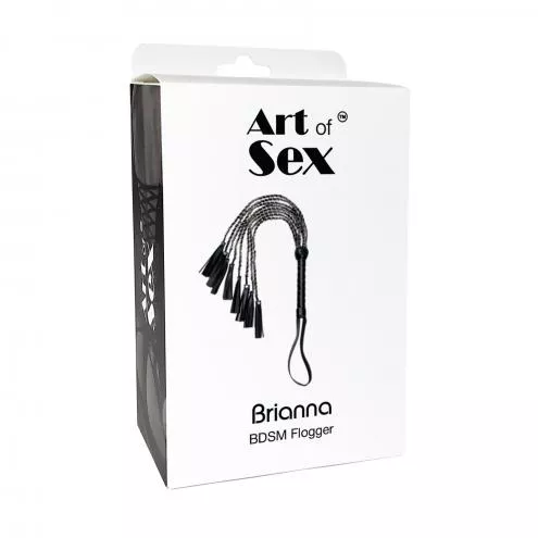 Мереживний батіг з екошкіри Art of Sex - Brianna, чорний