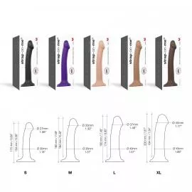 Насадка для страпону Strap-On-Me Dual Density Dildo Caramel S - 2
