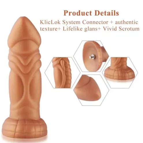 Силіконовий ділдо з вібрацією Hismith Slightly Curved Vibrating Silicone Dildo Monster Series
