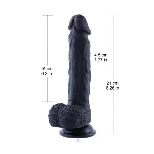 Силіконовий ділдо Hismith 8.3" Silicone Dildo Black