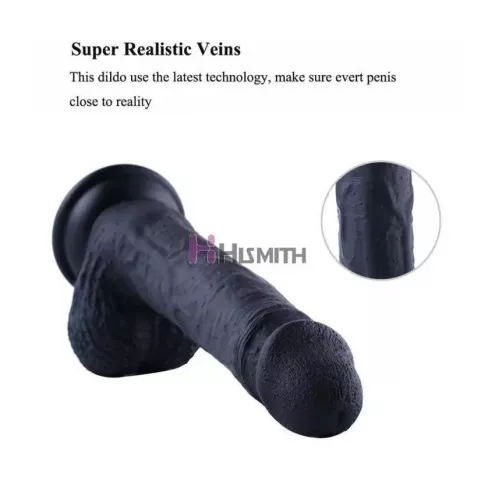 Силіконовий ділдо Hismith 8.3" Silicone Dildo Black