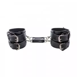 Наручники мужские Art of Sex - Handcuffs Dragons man из экокожи, цвет черный - 1