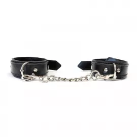 Наручники из экокожи Art of Sex - Handcuffs Emoji, цвет черный - 1