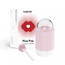 Вибратор-конфетка на палочке KISSTOY Pink Pop, зарядный кейс-ночник - 7
