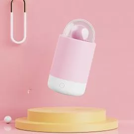 Вибратор-конфетка на палочке KISSTOY Pink Pop, зарядный кейс-ночник - 5