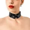 БДСМ-нашийник із кільцем Art of Sex - Martina Collar with ring, натуральна шкіра, колір чорний