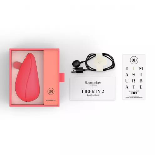 Вакуумный клиторальный стимулятор Womanizer Liberty 2 Vibrant Rose