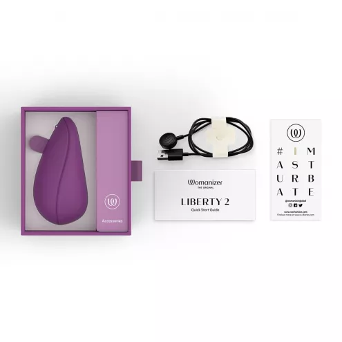 Вакуумний кліторальний стимулятор Womanizer Liberty 2 Purple