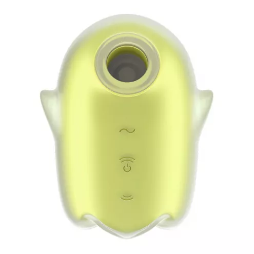 Вакуумний кліторальний стимулятор із вібрацією Satisfyer Glowing Ghost Yellow