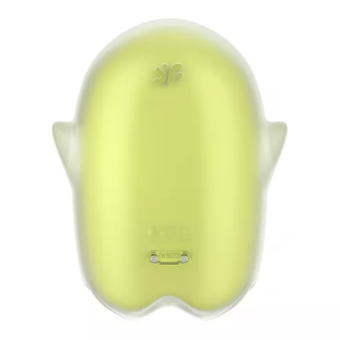 Вакуумний кліторальний стимулятор із вібрацією Satisfyer Glowing Ghost Yellow