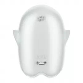 Вакуумный клиторальный стимулятор с вибрацией Satisfyer Glowing Ghost White - 5
