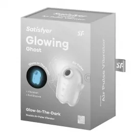 Вакуумный клиторальный стимулятор с вибрацией Satisfyer Glowing Ghost White - 3