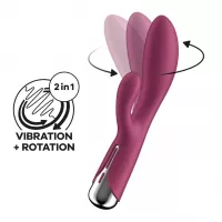 Вибратор-кролик с ротацией Satisfyer Spinning Rabbit 1 Red