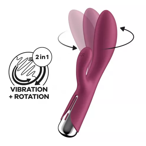 Вибратор-кролик с ротацией Satisfyer Spinning Rabbit 1 Red
