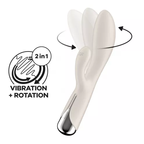 Вібратор-кролик із ротацією Satisfyer Spinning Rabbit 1 Beige