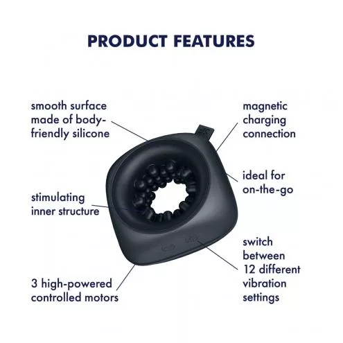 Мастурбатор Satisfyer Ring Stroker, 12 режимів вібрації