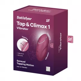 Вибростимулятор-пульсатор Satisfyer Tap & Climax 1 Red, эффект постукивания пальцем - 2