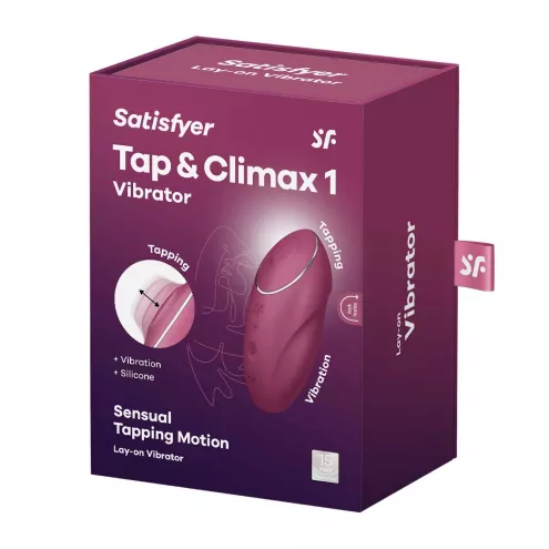 Вибростимулятор-пульсатор Satisfyer Tap & Climax 1 Red, эффект постукивания пальцем