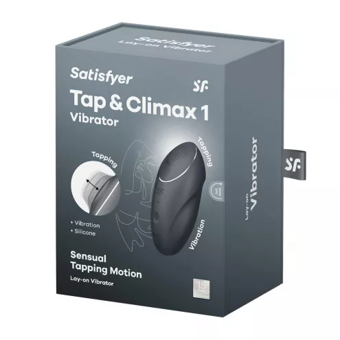 Вібростимулятор-пульсатор Satisfyer Tap & Climax 1 Grey, ефект постукування пальцем