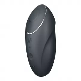 Вибростимулятор-пульсатор Satisfyer Tap & Climax 1 Grey, эффект постукивания пальцем - 2
