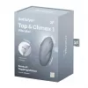 Вибростимулятор-пульсатор Satisfyer Tap & Climax 1 Bluegrey, эффект постукивания пальцем
