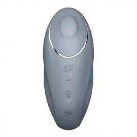 Вибростимулятор-пульсатор Satisfyer Tap & Climax 1 Bluegrey, эффект постукивания пальцем - 4