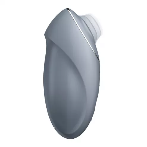 Вибростимулятор-пульсатор Satisfyer Tap & Climax 1 Bluegrey, эффект постукивания пальцем