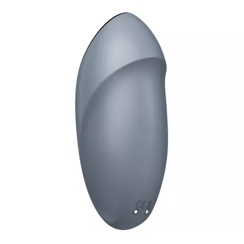 Вибростимулятор-пульсатор Satisfyer Tap & Climax 1 Bluegrey, эффект постукивания пальцем