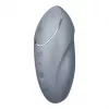 Вибростимулятор-пульсатор Satisfyer Tap & Climax 1 Bluegrey, эффект постукивания пальцем