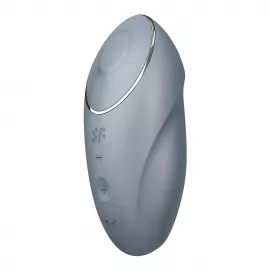 Вибростимулятор-пульсатор Satisfyer Tap & Climax 1 Bluegrey, эффект постукивания пальцем - 7