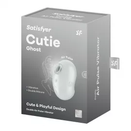 Вакуумный клиторальный стимулятор с вибрацией Satisfyer Cutie Ghost White - 5