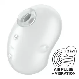 Вакуумный клиторальный стимулятор с вибрацией Satisfyer Cutie Ghost White - 1