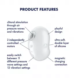 Вакуумный клиторальный стимулятор с вибрацией Satisfyer Cutie Ghost White - 4