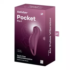 Вакуумный клиторальный стимулятор с вибрацией Satisfyer Pocket Pro 1 Purple - 2