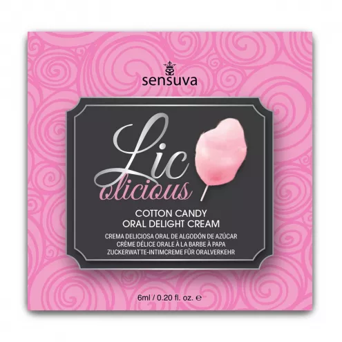 Пробник гелю для мінету Sensuva Lic-o-licious Cotton Candy (6 мл)