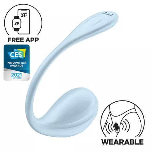 Смарт-виброяйцо Satisfyer Smooth Petal Connect App Light Blue