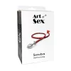Металева анальна пробка S з диявольським хвостом Art of Sex - Succubus, чорний/червоний