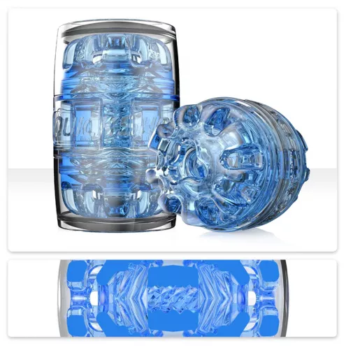 Мастурбатор Fleshlight Quickshot Turbo Blue Ice, компактний, відмінно для пар та мінету