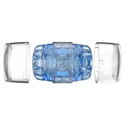 Мастурбатор Fleshlight Quickshot Turbo Blue Ice, компактний, відмінно для пар та мінету