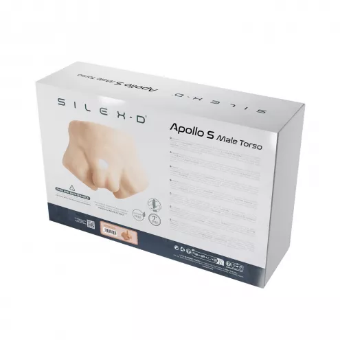 Напівторс з фалоімітатором на присосці SilexD Apollo S Male Torso Caramel