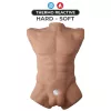 Торс із фалоімітатором на присосці SilexD Apollo L Male Torso Caramel