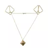 Зажимы для сосков с тяжелой подвеской LOCKINK Nipple Clamps with Heavy Pendant - Golden
