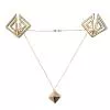 Затискачі для сосків з важкою підвіскою LOCKINK Adjustable Nipple Clamps with Heavy Pendant - Golden