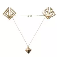 Затискачі для сосків з важкою підвіскою LOCKINK Adjustable Nipple Clamps with Heavy Pendant - Golden