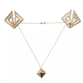 Затискачі для сосків з важкою підвіскою LOCKINK Adjustable Nipple Clamps with Heavy Pendant - Golden - 1
