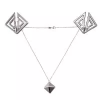 Затискачі для сосків з важкою підвіскою LOCKINK Adjustable Nipple Clamps with Heavy Pendant - Grey