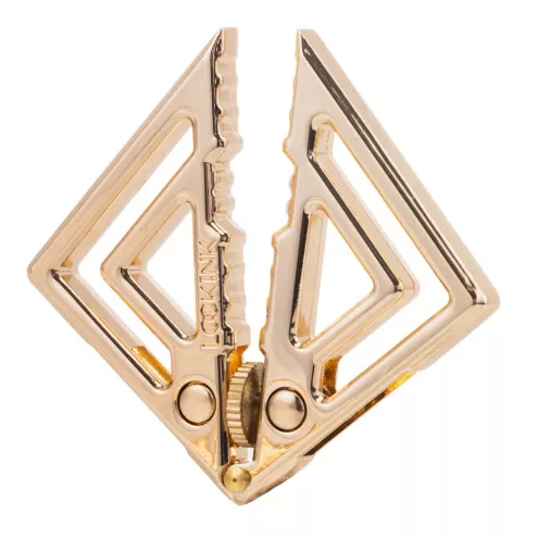 Затискачі для сосків з легкою підвіскою LOCKINK Adjustable Nipple Clamps with Light Pendant - Golden