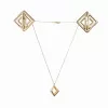 Затискачі для сосків з легкою підвіскою LOCKINK Adjustable Nipple Clamps with Light Pendant - Golden