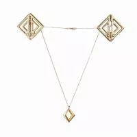 Затискачі для сосків з легкою підвіскою LOCKINK Adjustable Nipple Clamps with Light Pendant - Golden